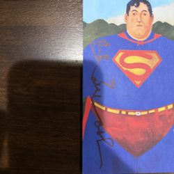 Mr Brainwash Art Museum Signed Superman Comic Postcard Superheroes Theme Paper