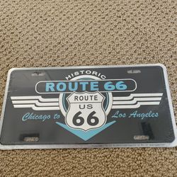 Route 66 decor plate