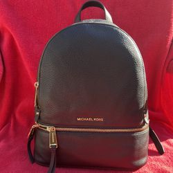 Black W/Gold Hardware Michael Kors backpack Purse Bag
