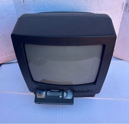 Panasonic / PV-M1324/ 13” inch CRT TV - TV/VCR Combo /Black / Vintage Gaming