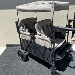 Gladiator 4 Seater Stroller Wagon / Large Wagon/ 4 Seatbelts / Adjustable Seats / Canopy