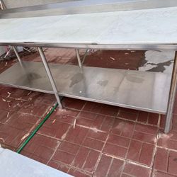 12 Foot Restaurant Cutting Tables stainless Steel