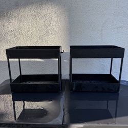 2 Double stackable shelve stands (indoor/outdoor) use