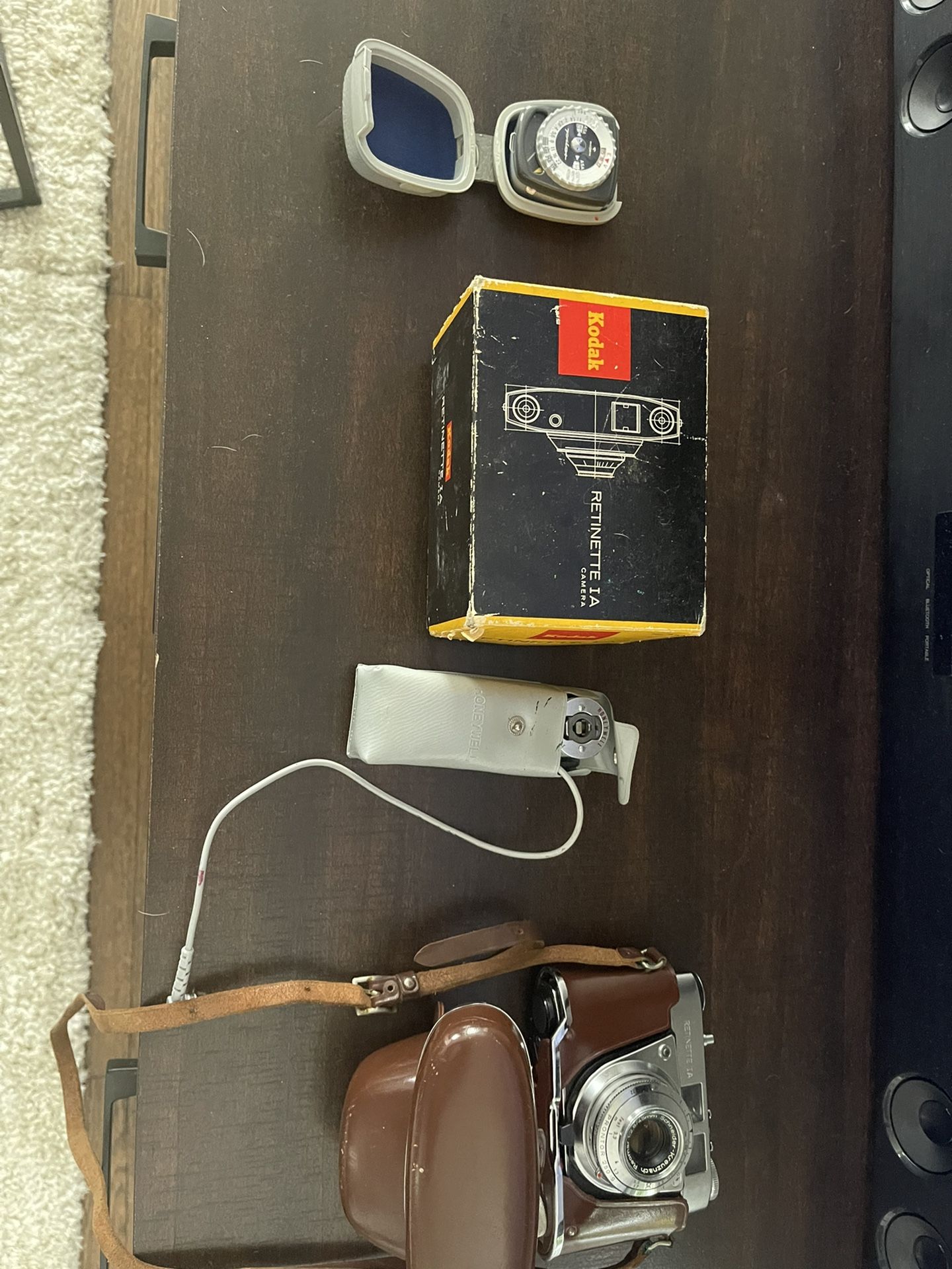 Kodak Retinette 1A with Honeywell tilt-a-mite and Gossen Pilot