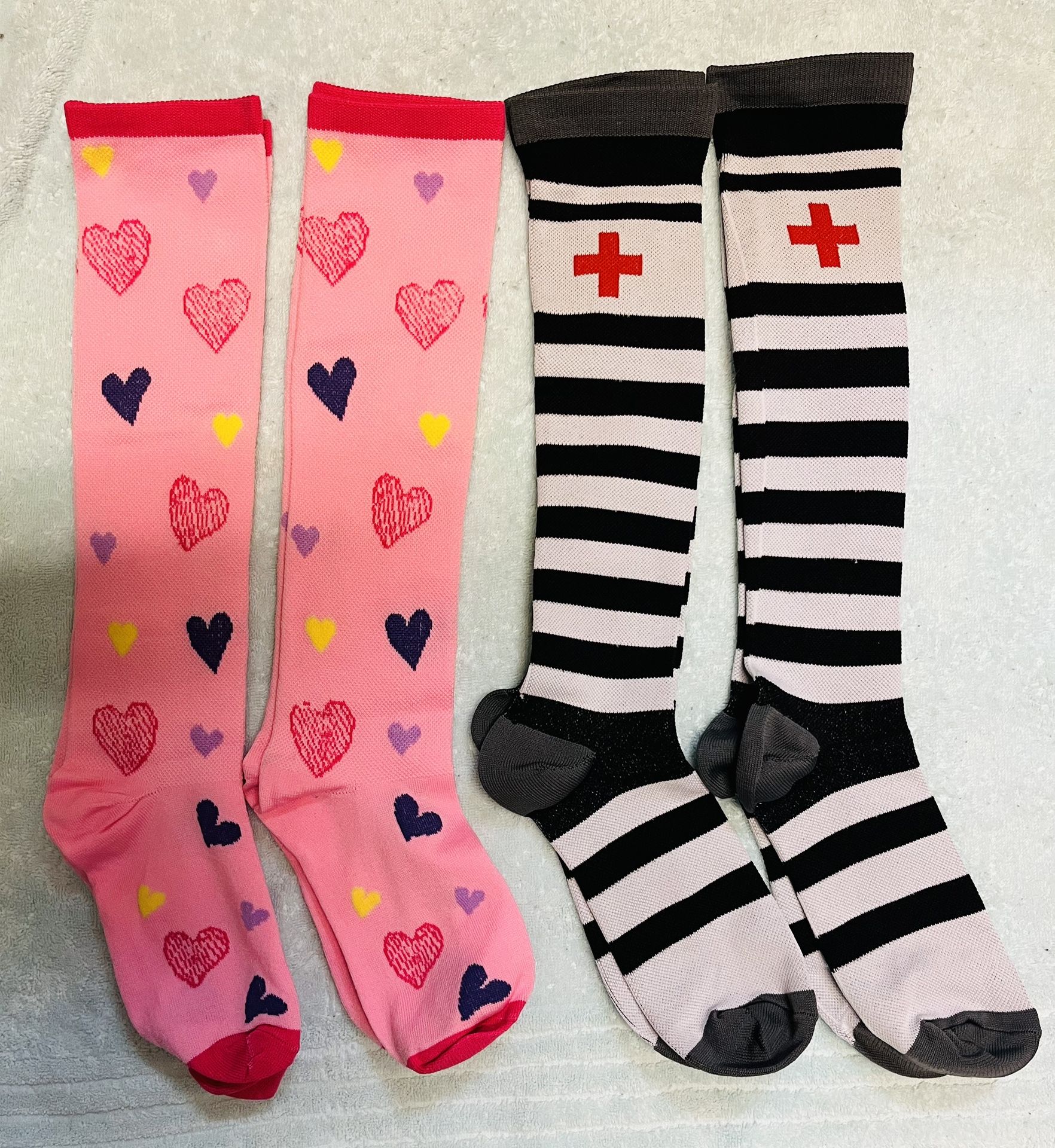 4 - Pair Of New Knee-High Fashion Socks