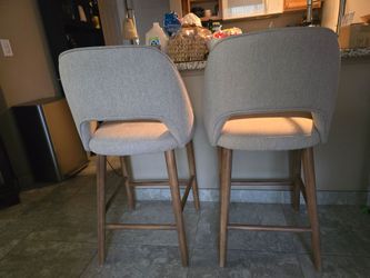 Set of 2 Upholstered Counter Height Stools - 25" Seat