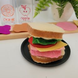 Felt Food Play Toys Sandwich 