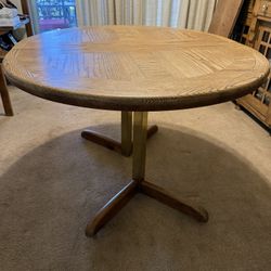 Wood Dining Room Table - With Leaf Insert