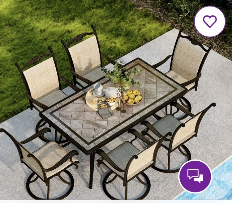BRAND NEW Bed, Bath and Beyond Stone Top Patio Table Set