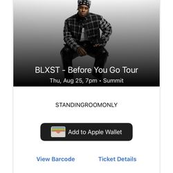 BLXST - Before You Go Concert Ticket (1)