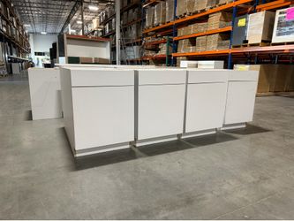White flat cabinets