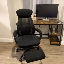 Ergonomic Office Chair With Foot Rest And Full Recline