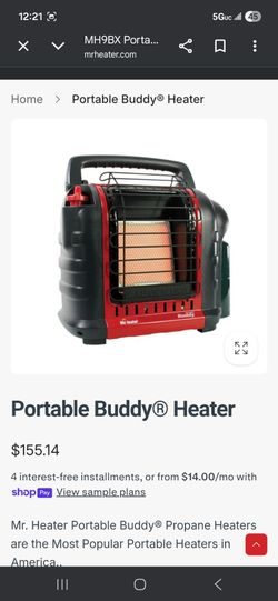 Portable heater plus 10 cans propane