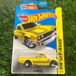 Hot Wheels Datsun 620 yellow toy car #datsun #hotwheels #toy