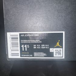 AIR JORDAN 1 MID PALOMINO WHITE-WILD BERRY