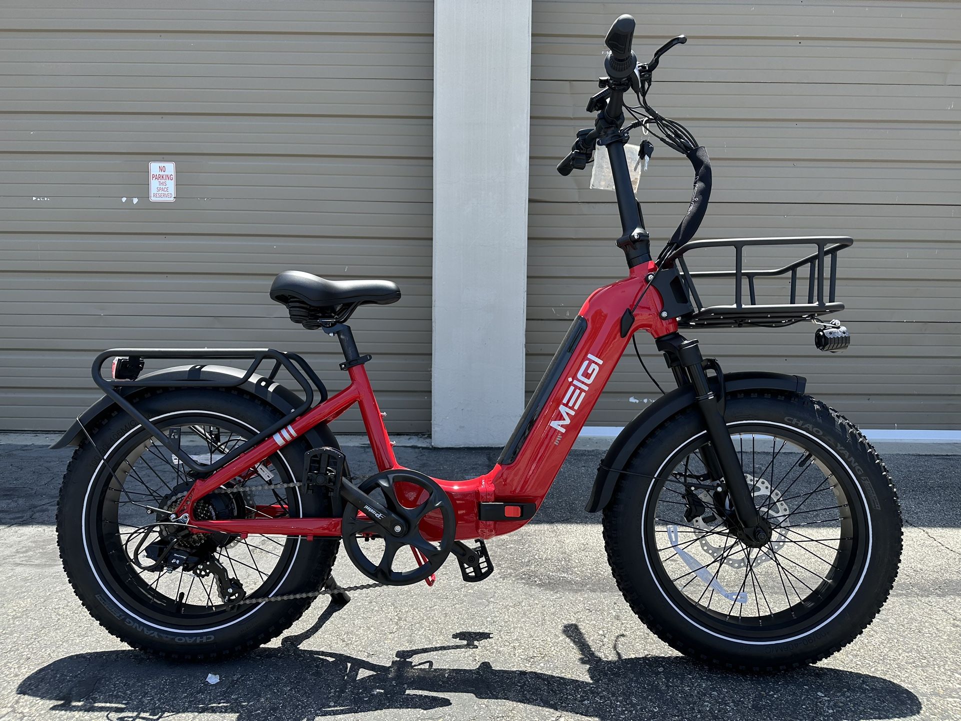 DWMEIGI F1 750 Watts Folding Electric Bike In Red