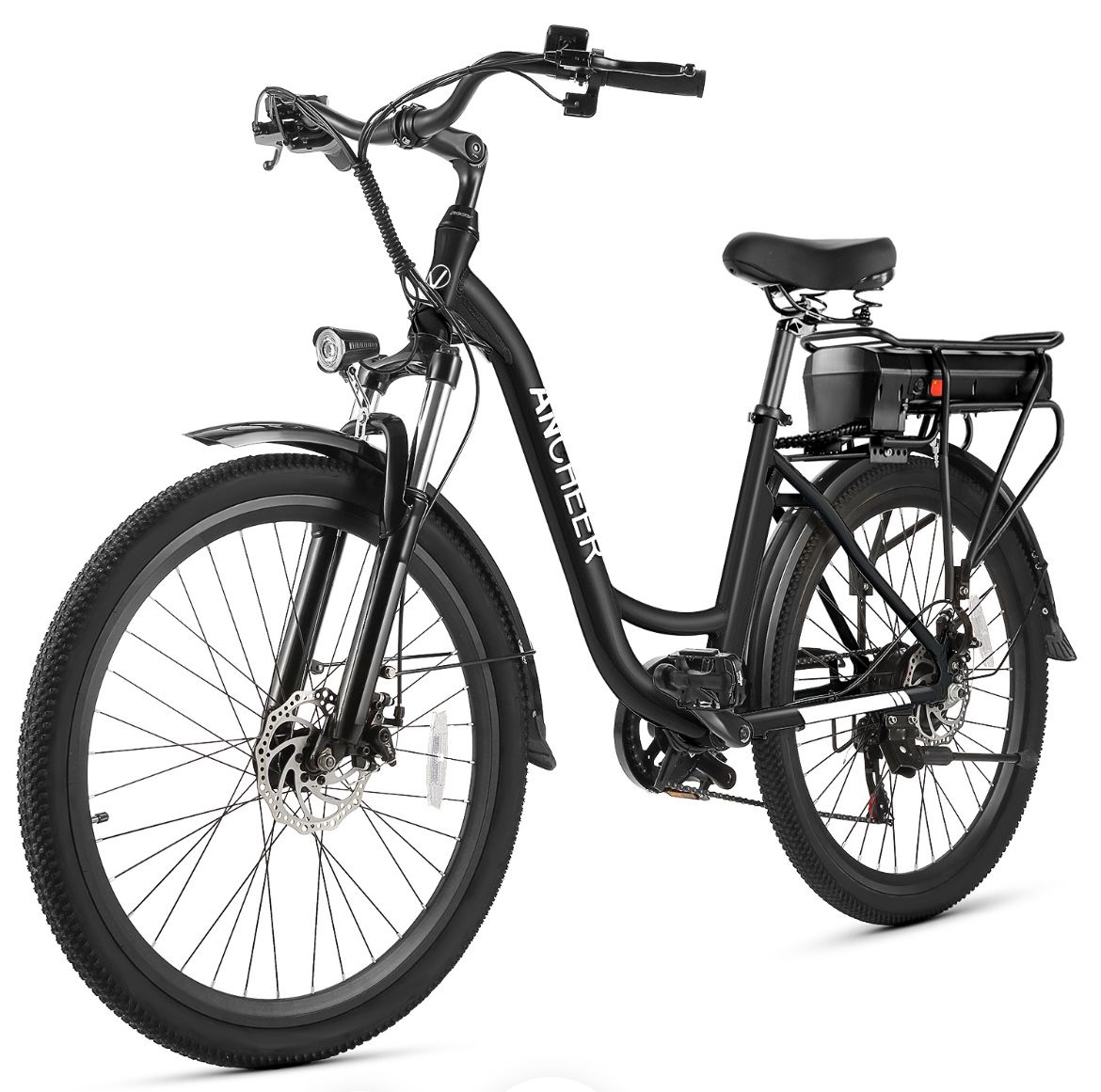 ANCHEER Swan Electric Bike for Adults with 48V 500Wh Removable Battery, 3.5H Fast Charge, UP to 45 Miles, 26" Electric Bicycle-AN5929