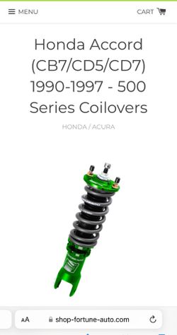Honda Accord (CB7/CD5/CD7) 1(9 0 - 9 7) - 500 Series Coilovers