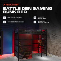 X Rocker Battle Den Gaming Bunk Bed
