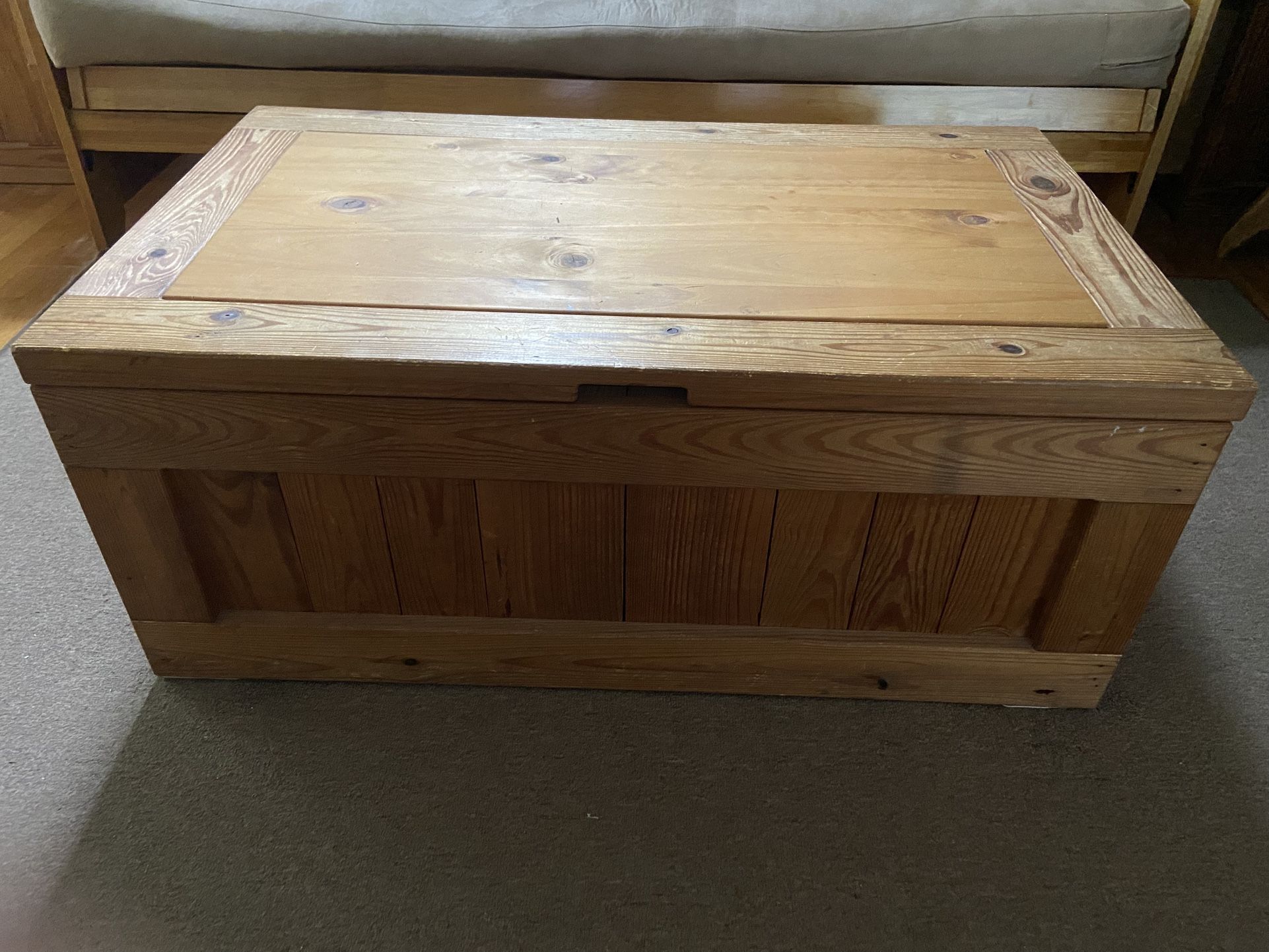 This End Up Wood Coffee Table Storage Box