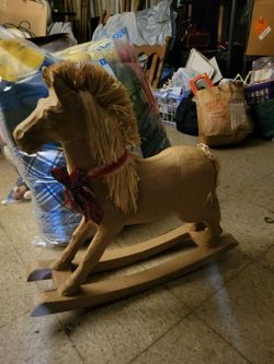papier-mâché rocking horse