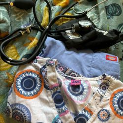 Scrubs, Stethoscope, Blood Pressure Cuff 