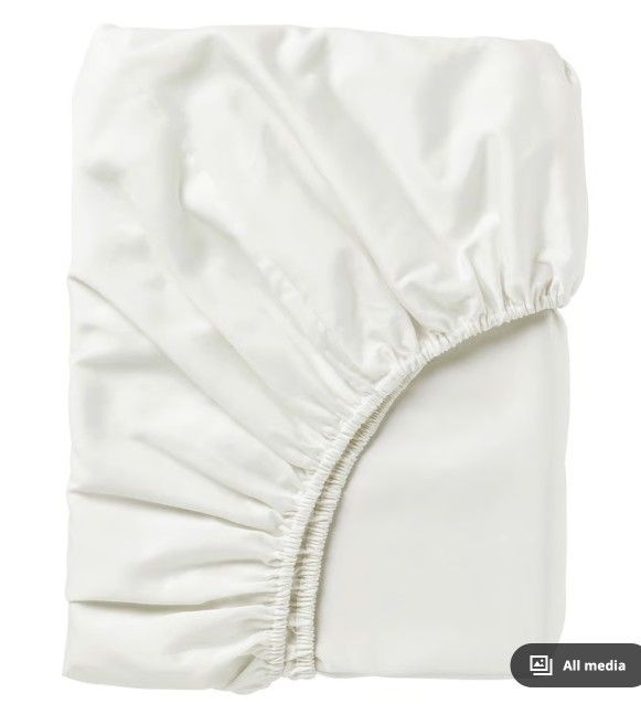 2 IKEA NATTJASMIN White Queen Fitted Sheets