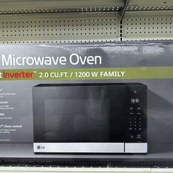 LG Smart Inverter Microwave – 2.0 Cu Ft – 1200W – Brand New 