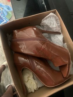 Pleather dress boots