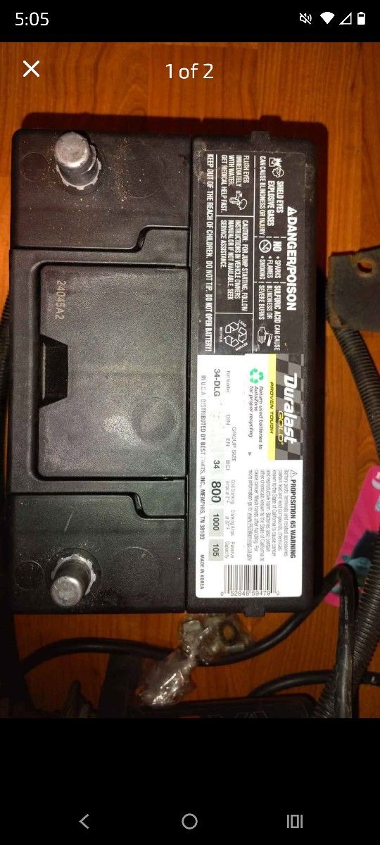 Duralast gold Battey Used But Pretty Much Brand New