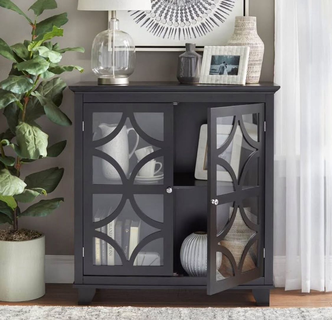 New Black Storage Server Buffet Cabinet