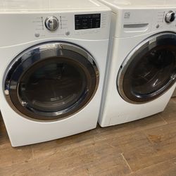 Kenmore  Front Loads White Color Washer And Dryer 