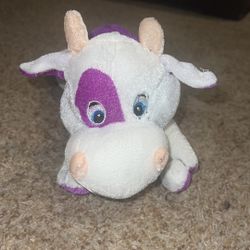 Kellytoy animal Pals 17" farm animal cow plush stuffed animal white,purple