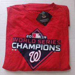 XLT Washington Nationals Majestic Men's 2019 World Series Champions L/S Tee