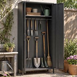 Black Steel Sorage Cabinet 