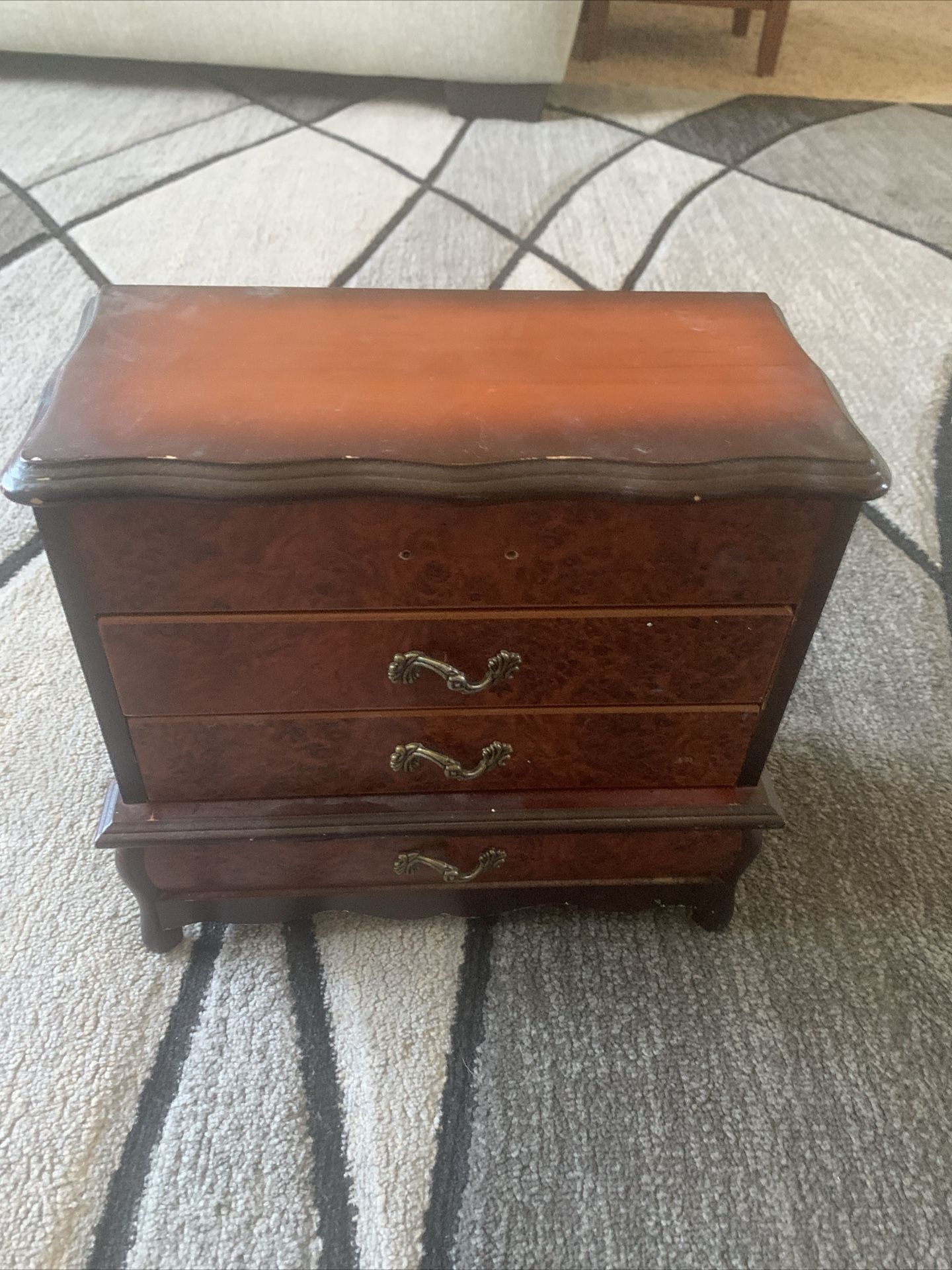 Vintage Wooden Jewelry Box