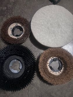 Janitorial floor machine brushes