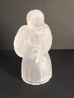 Mikasa 5" Frosted Choral Angel Candle Holder