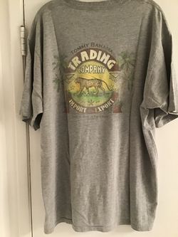Tommy Bahama Vintage "Trading Company Import Export" Shirt...(XL)...
