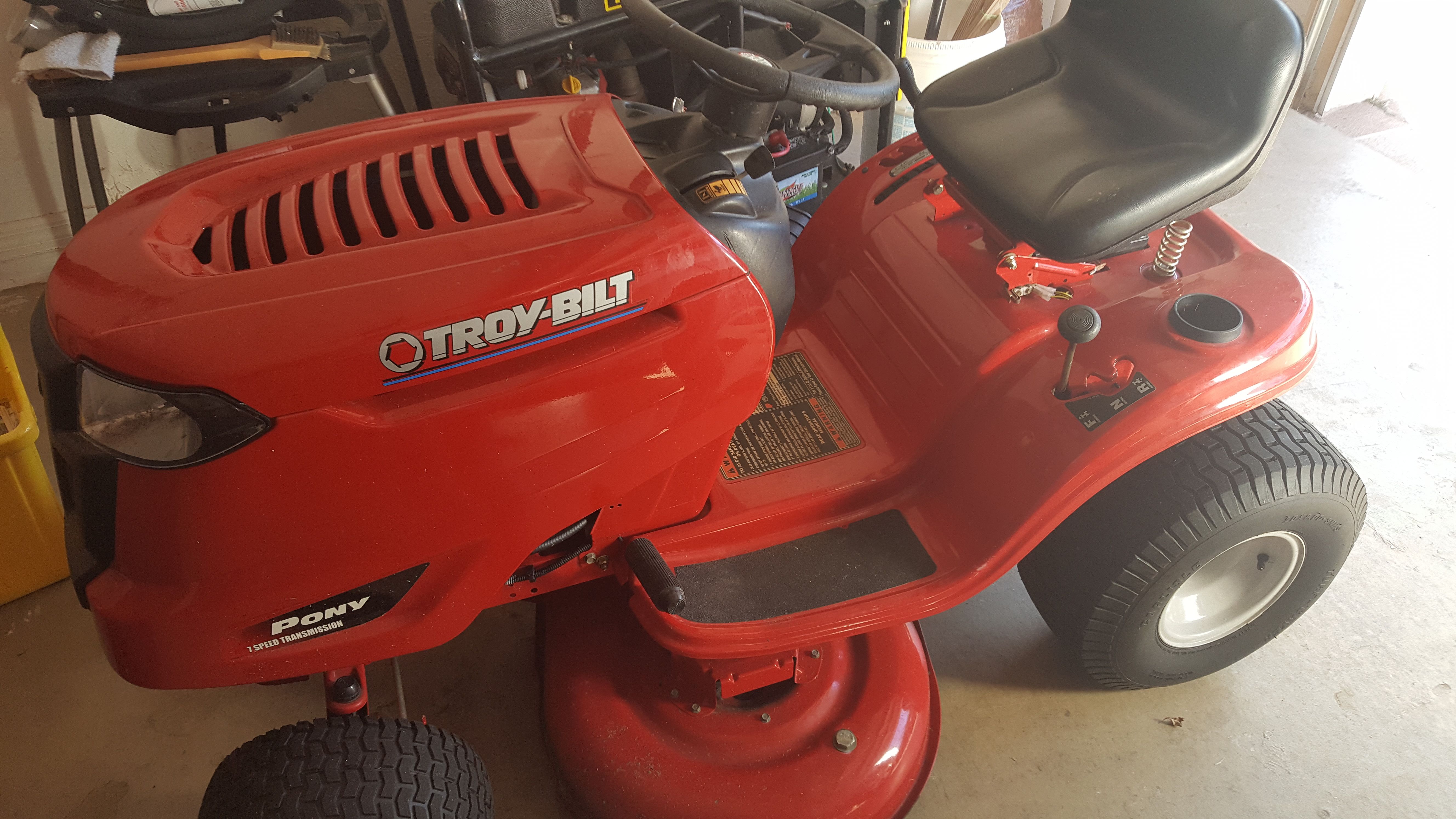 Troy built riding lawn mower