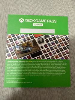 Xbox Game Pass Ultimate Subscription Card