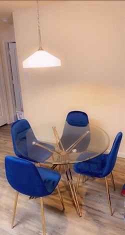Glass Dining Room Table with chairs