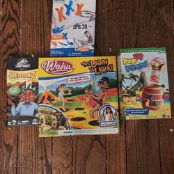 4 Pc.  Board Game Collection Set.-Pic Pirate, Headband, Ziplinx, The Lawn Is Lava