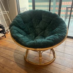 Papasan Chair Dark Turquoise 