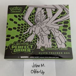 Pokémon Center Mega Evolution Perfect Order Elite Trainer Box NEW/SEALED