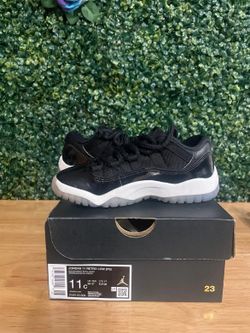 Jordan 11 Retro Low PS Space Jam Preschool Shoes Size 11C - Used With Box
