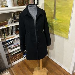 Item 0664 Sz Xl 14-16 Womens Black George Coat