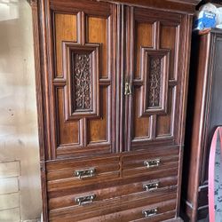 Antique Wood Wardrobe