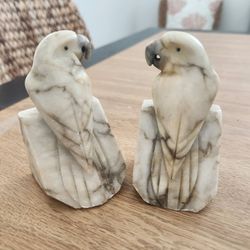 Marble Bird Bookends From ITALY