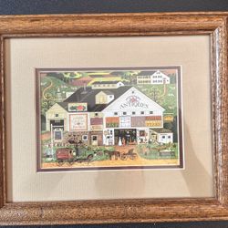 Oak Framed Antique Store Art Print